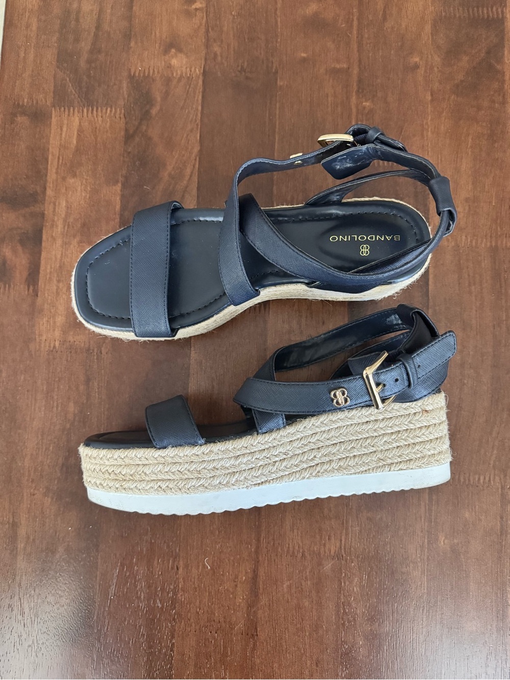 Bandolino Women's Navy Espadrille Wedge Sandals